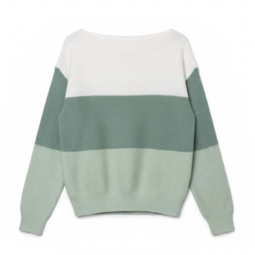 Pullover Teal Knitted Sweater Large